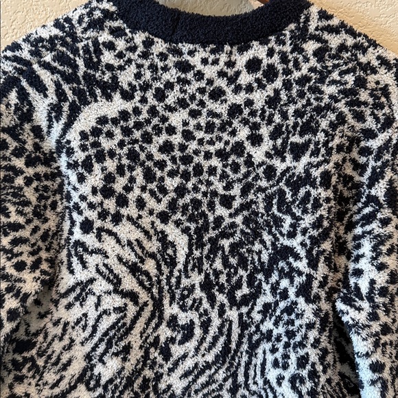 Barefoot Dreams CC Wilderness Long Robe-Cream/Indigo XXS/XS - Picture 9 of 10